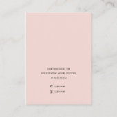 Modern rosa Ohrwurfhalter Visitenkarte (Rückseite)