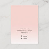 Modern rosa Ohrwurfhalter Visitenkarte (Rückseite)