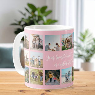 Modern rosa Personalisiert 18 Fotomaterial Kaffeetasse