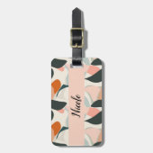 Modern rosa Personalisierte Gepäckmarke Gepäckanhänger (Vorderseite vertikal)