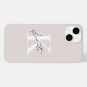 Modern rosa Personalisierter Monogramm-Name Case-Mate iPhone Hülle (Rückseite (Horizontal))