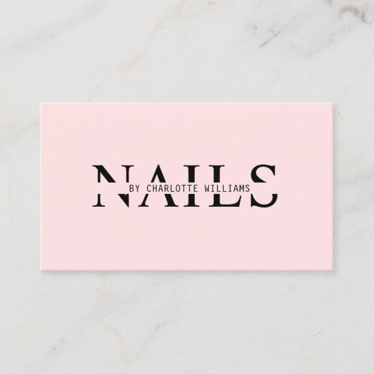 Modern, rosa, QR-Code Visitenkarte (Vorderseite)