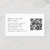 Modern, rosa, QR-Code Visitenkarte (Rückseite)