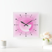 Modern rosa quadratische wanduhr (Zuhause)