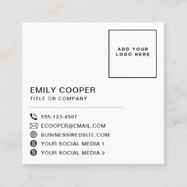 Modern rosa Rot | Schachbrett-Checkeboard für Ihr  Quadratische Visitenkarte