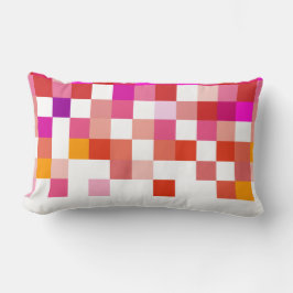 Modern rosa rotes Pixel Lendenkissen