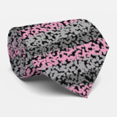 Modern rosa, schwarze Streifen Krawatte (Gerollt)