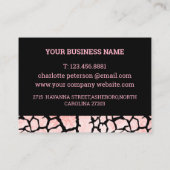 Modern rosa Sparkle Lip Gloss Visitenkarte (Rückseite)