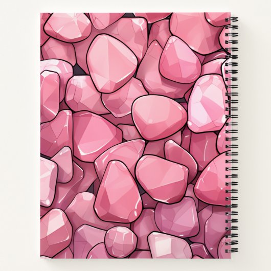 Modern rosa Stones marbid Notizblock (Rückseite)