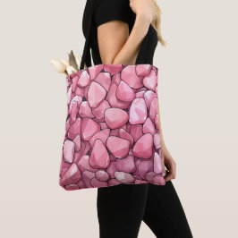 Modern rosa Stones Shopping Bag Tasche