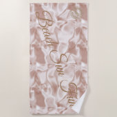 Modern rosa strandtuch (Vorderseite)