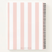 Modern rosa Streifen Brautparty Geschenkrebs Rezep Notizblock (Rückseite)