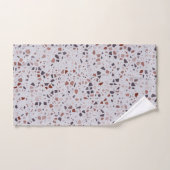 Modern rosa Terrazzo Print Pattern Badhandtuch Set (Handtuch)