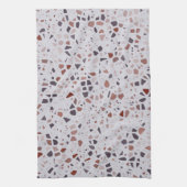 Modern rosa Terrazzo Print Pattern Geschirrtuch (Vertikal)