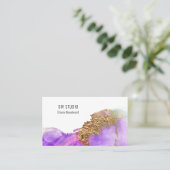 Modern rosa Tinte Business Card Visitenkarte (Stehend Vorderseite)