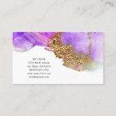 Modern rosa Tinte Business Card Visitenkarte (Rückseite)