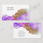 Modern rosa Tinte Business Card Visitenkarte (Vorne/Hinten)