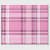 Modern rosa und blau Kariert Geschenkpapier (Flach)