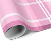 Modern rosa und blau Kariert Geschenkpapier (Rolleneckpunkt)