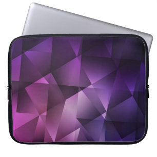 Modern rosa und lila polygonale nahtlose Muster Laptopschutzhülle