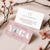 Modern rosa Wasserfarbe YOGA Overlay Benutzerdefin Visitenkarte