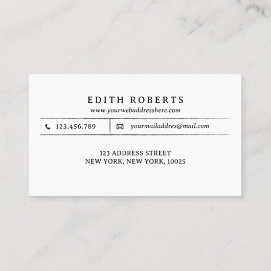 Modern rosa Wasserfarben Buffalo Kariert Rustikal Visitenkarte (Rückseite)