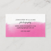 Modern rosa Watercolor Wash | Visitenkarten Visitenkarte (Rückseite)
