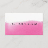 Modern rosa Watercolor Wash | Visitenkarten Visitenkarte (Vorderseite)