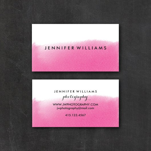 Modern rosa Watercolor Wash | Visitenkarten Visitenkarte