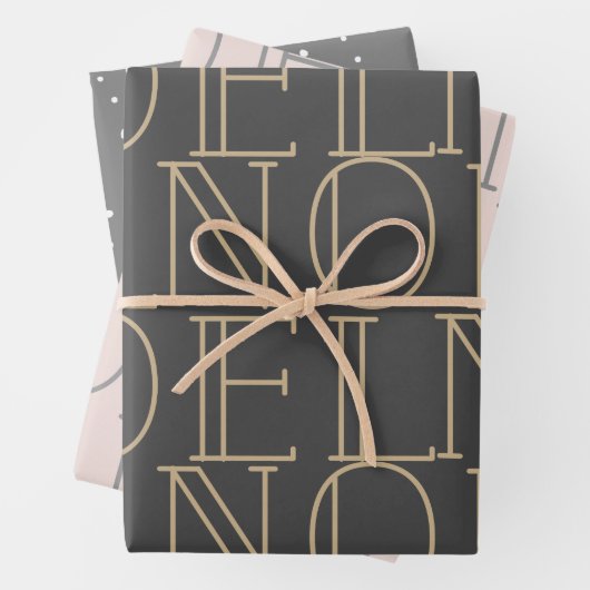Modern rosa WEIHNACHTEN Wrapping Paper Sheets Geschenkpapier Set (Beispiel)