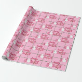 Modern rosa Weihnachtswrapping Paper Geschenkpapier (Ungerollt)