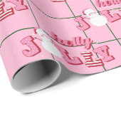 Modern rosa Weihnachtswrapping Paper Geschenkpapier (Rolleneckpunkt)