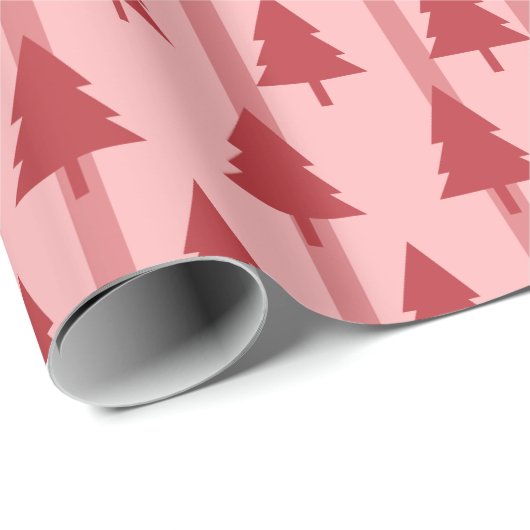 Modern rosa Weihnachtswrapping Paper Geschenkpapier (Rolleneckpunkt)