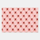 Modern rosa Weihnachtswrapping Paper Geschenkpapier Set (Vorderseite 2)