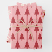 Modern rosa Weihnachtswrapping Paper Geschenkpapier Set (Beispiel)