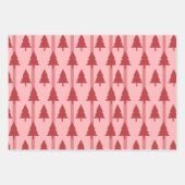 Modern rosa Weihnachtswrapping Paper Geschenkpapier Set (Vorderseite)