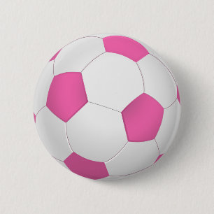 Modern rosa weißer Fußball Button