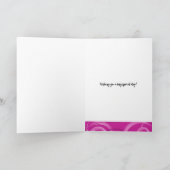 Modern rosa Wirbel Geburtstagskarte Karte (Innenseite)