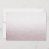 Modern rosafarbene, weiße Blüten Save the Date (Rückseite)