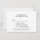 Modern rosafarbener tropischer Blumenstrauß RSVP Karte (Rückseite)