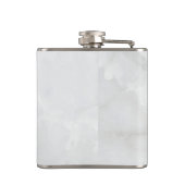 Modern rosafarbenes Blumenmotiv Flachmann (Rückseite)