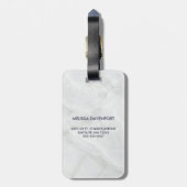 Modern rosafarbenes Blumenmotiv Gepäckanhänger (Rückseite vertikal)