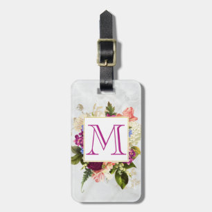 Modern rosafarbenes Blumenmotiv Gepäckanhänger