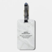 Modern rosafarbenes Blumenmotiv Gepäckanhänger (Rückseite vertikal)