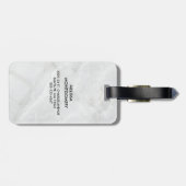 Modern rosafarbenes Blumenmotiv Gepäckanhänger (Rückseite horizontal)