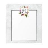 Modern rosafarbenes Blumenmotiv Notizblock (Vorderseite)