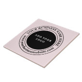 Modern rosafarbenes Logo für benutzerdefinierte Un Fliese (Seite)