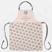 Modern rosafarbenes Logo-Muster Schürze (Vorderseite)