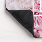 Modern rosafarbenes Monogramm-Mouse-Pad Mousepad (Ecke)