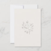 Modern Rose Botanical Wedding RSVP Karte (Rückseite)
